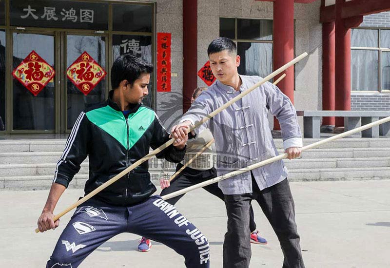 Shaolin Warrior Teaching Indian Student