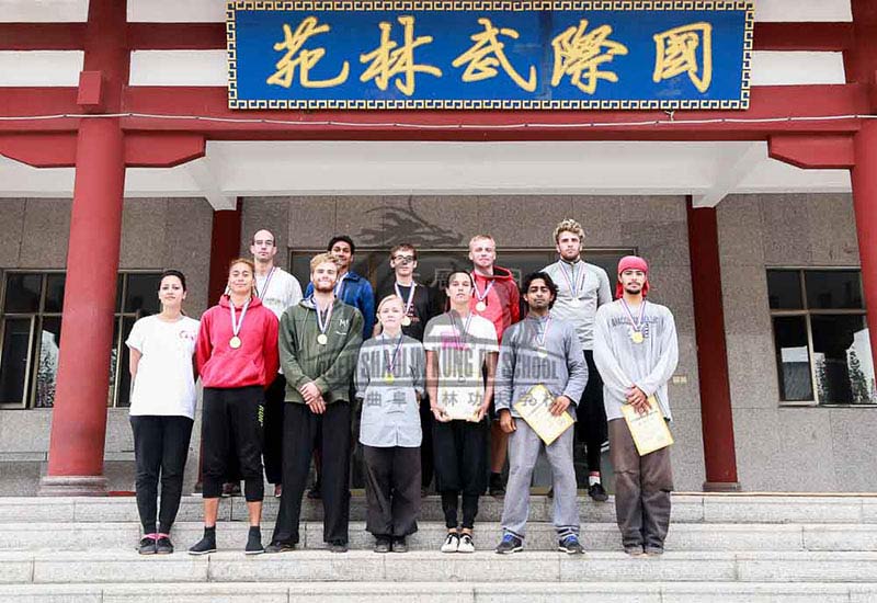 group photo kung fu school in china