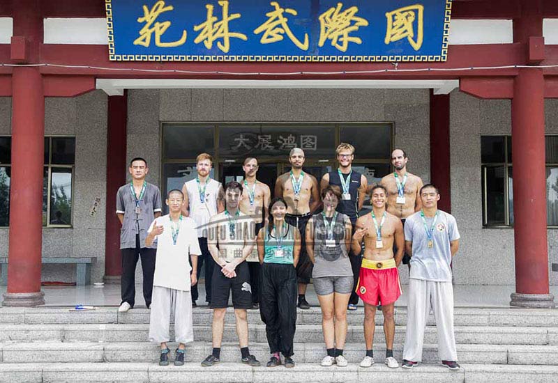 group photo shaolin students